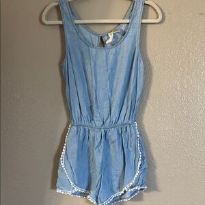Mimi Chica Blue Denim Romper